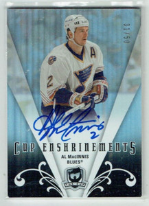 07-08 UD Upper Deck The Cup Enshrinements  Al MacInnis  /50  Auto  HOF