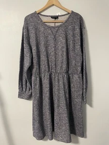 Lane Bryant Damen lila Pullover Sweatshirt Kleid Metallic Glitzer 22 24 Neu mit Etikett - Bild 1 von 8
