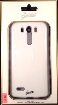 Sonix Lenntek Inlay shock absorbent Case LG G3- White / Gray NIB Authentic - Image 1 of 4