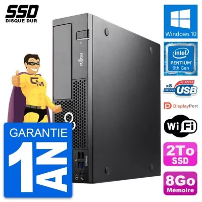 PC Fujitsu Esprimo D556 DT Intel Pentium G4400 RAM 8Go SSD 2To Windows 10 Wifi - Imagen 1 de 4