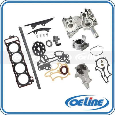 Kit de cubierta de cadena de distribución para camioneta Toyota 85-95 4Runner 2.4 junta de bomba de agua de aceite Foto 1 de 4