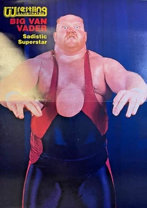 1995 Magazine Poster Pro Wrestler Big Van Vader Sadistic Superstar - Picture 1 of 2
