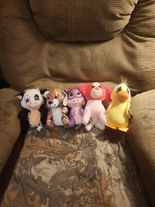 A&A Global Industries Plush Stuffed Animals Lot Of 5 Cow Bear Dragon Dog Duck - Picture 1 of 4