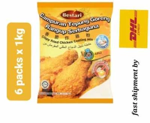 x6 HARINA BESTARI Original 1kg PARA POLLO FRITO CRUJIENTE, envío por DHL - Imagen 1 de 6