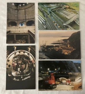 Series 1 Set of 5 Euro Tunnel Le Shuttle Postcards 1987/88 Channel Tunnel Group - Picture 1 of 11