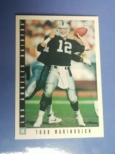 1993 Score Football Card #292 Todd Marinovich - Los Angeles Raiders - Imagen 1 de 2