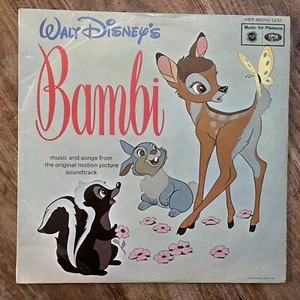 BAMBI - WALT DISNEY - SOUNDTRACK VG+/EX+ VINYL LP / MONO FIRST PRESSING 1963 - Picture 1 of 12