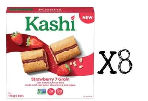 Kashi Strawberry 7 Grain Soft Baked Cereal Bars 175g 6.2oz x8 boxes Fresh Canada - Picture 1 of 1