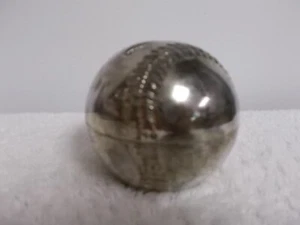 Baseball Silverplated Metal Money Coin Bank - Picture 1 of 5