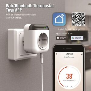 Smart Wifi Thermostat Outlet Plug Temperature Controller Heat Cooling w/ Probe