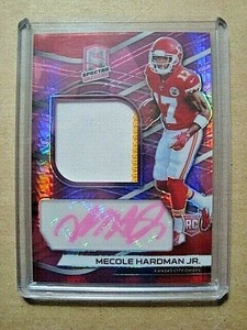2019 Mecole Hardman Jr. Panini Spectra Rookie Neon Pink Autograph Patch RC /25