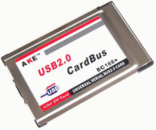 New PCMCIA to USB 2.0 Cardbus 2 Port Inside Hide Adapter + USB Cable 2 #312