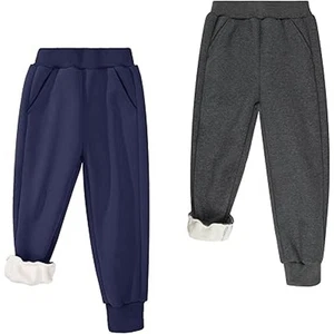 Winter Jogger Pants for Boys Girls, Kids Fleece Sweatpants - Picture 1 of 1
