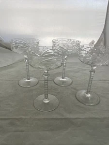 Libbey Rock Sharpe Libbey Champagner Kristall Gläser 4er Set - Bild 1 von 8