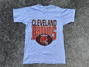 Vintage 90s Cleveland Browns Football NFL USA T-Shirt L single stitch Artex - Picture 1 of 5