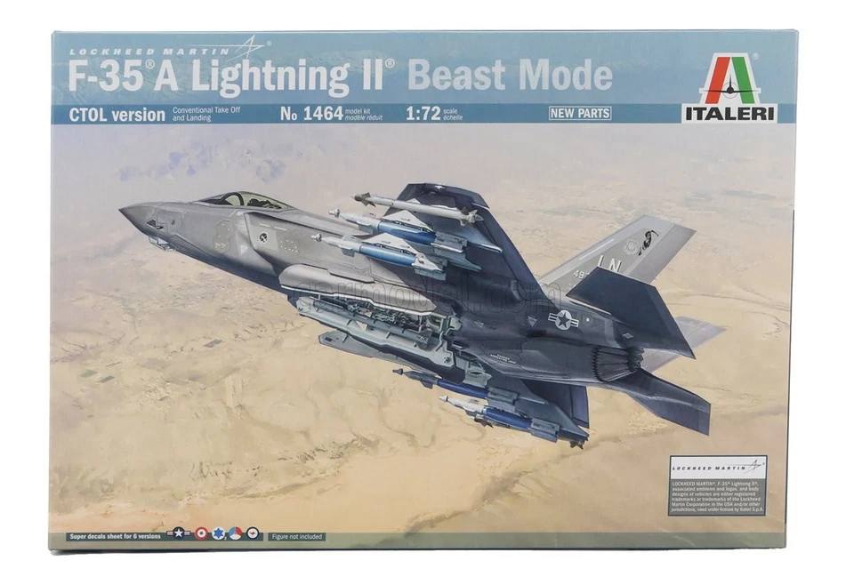 1/72 ITALERI - LOCKHEED MARTIN - F-35 A LIGHTING II MILITARY AIRPLANE 2011 IT146 - Immagine 1 di 1