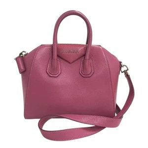 Givenchy Antigona Small 2Way Shoulder Bag Pink 3C0114 Leather Handbag with Dust - Picture 1 of 10