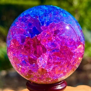 152G Natürliche Titan Regenbogen Quarz Kugel Kristallkugel Heilung - Bild 1 von 24