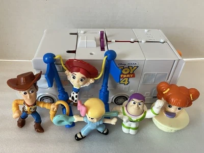 McDonalds Happy Meal Disney Pixar Toy Story 4 Carnival RV Missing 2 Figures - Image 1 of 4