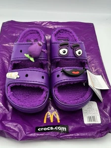 NEU! Herren Crocs x McDonalds Classic Cozzy Sandale "Grimace" US 9M oder 11W Unisex - Bild 1 von 5