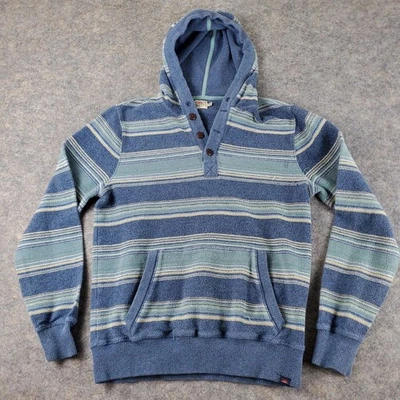 Sudadera con Capucha Faherty Para Hombre Mediana Multicolor 1/4 Botón Manga Larga Bolsillo Tejido Foto 1 de 4