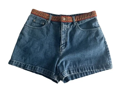 Pantalones Cortos Jean Vintage Años 90 Bum Equipment 13/14 Azul Denim Grunge Cinturón Cintura Alta Foto 1 de 4