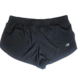 New Balance Running Shorts Womens XL Black Built-In Liner Reflective Logo - Picture 1 of 5