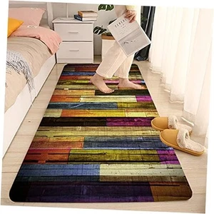 Bath Rugs Sponge Foam Soft for Bathroom and Kitchen ,Flannel 70 x 23 in Multi16 - Picture 1 of 8