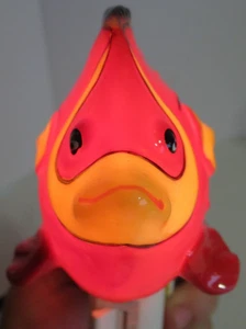 Porcelain Night Light in Original Box - WORKS - Fish - Red Tropical Fish - Picture 1 of 12