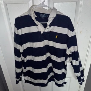 Ralph Lauren Striped Polo Long Sleeve Shirt Size L - Picture 1 of 3