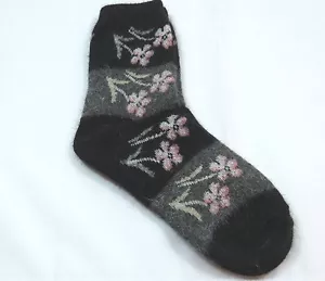 Calcetines difusos 60% Angora Crew Flor Cornejo Mujer Talla 9-11 SUAVE Flor CÁLIDA - Imagen 1 de 5