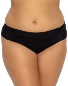 Becca ETC Color Code Hipster Bikini Bottom Plus Size 1X/16-18 Black - Picture 1 of 2