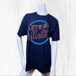 Let’s Go Mets MLB graphic tee dark blue size XL black GUC - Picture 1 of 4