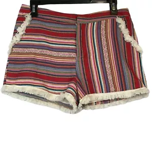 Pantalones cortos de té y taza estampado azteca talla grande con flecos forrados para mujer Los Angele - Imagen 1 de 12