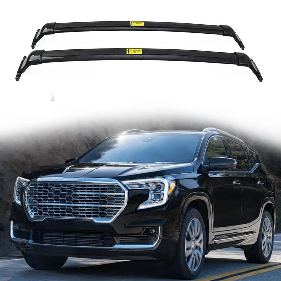 2pcs Black Crossbar Roof Rack Cross Bar for GMC Terrain 2018-2024 accessories - Image 1 of 4