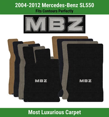 Alfombrillas delanteras Lloyd Luxe para Mercedes-Benz SL550 '04-12 con apliques MBZ logotipo Foto 1 de 4