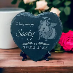 Guinea Pig Gravestone Pet Memorial Plaque Personalised Engraved Pet Loss Stone - Picture 1 of 11