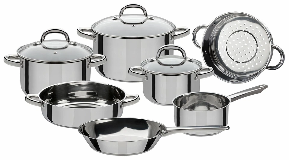 GSW 990097 Montreal – Set di 10 Pezzi, in Acciaio Inox, Argento, 24 cm, 10 unità - Immagine 1 di 1