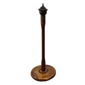 Wooden Recycled Bobbin and Distaff KITCHEN ROLL HOLDER - Picture 1 of 7