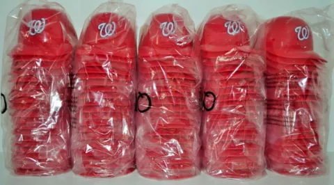 Lot of (100) WASHINGTON NATIONALS Ice Cream SUNDAE HELMETS New Baseball Mini Cup Cover