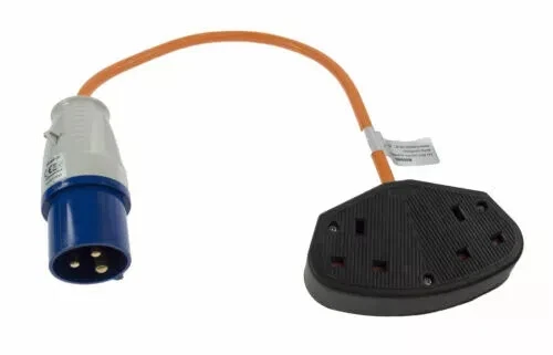 Maypole Caravan 230V 13A UK Twin Trailing Socket & Lead Double Electrics MP3752 - Image 1 of 1