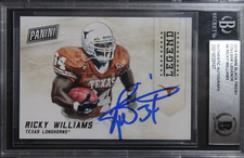 Ricky Williams UNIVERSITY TEXAS 2015 Panini Black Friday #8 Autographed Card BAS