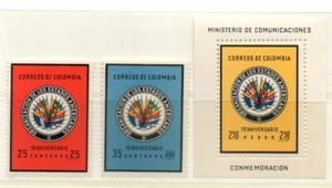 Colombia 1962 70° anniversario stati americani serie cpl nuova integra MNH N3963 - Bild 1 von 1