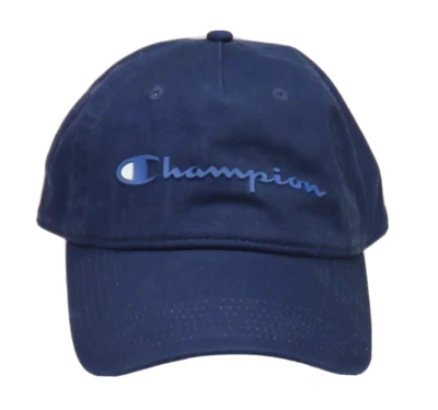 Gorra Champion Gorra Correa Trasera Azul Marino Deletrear Logo Ajustable Camionero Foto 1 de 4