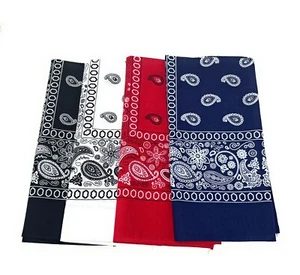 Confezione 4 X Bandana Grande Paisley Cotone Stampato Bandana - 27 x 27 Pollici Colore. - Foto 1 di 7