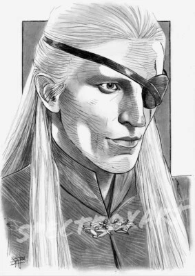 HOUSE OF THE DRAGON ORIGINAL ART "Aemond Targaryen" by Spectroxart - Image 1 of 2