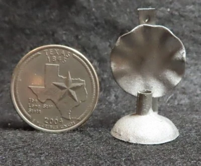 MEXICAN IMPORT Dollhouse Miniature Colonial Candle Stand Round Reflector TP1130 Mexican