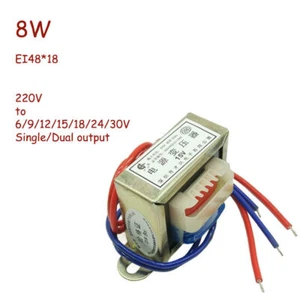 Transformador monofásico de CA de 8 W EI48 220 V a 6/9/12/15/18/24/30 V único/doble - Imagen 1 de 4
