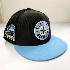 New Era Seattle Mariners 59Fifty Corduroy Fitted Hat 30 Year Anniversary Patch 8 - Picture 1 of 8