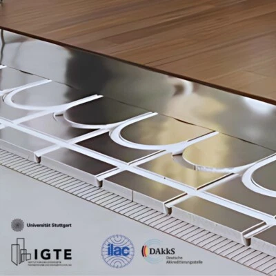 MD TECHNIC Fußbodenheizung Trockenbau Platten 1200x600mm Ø16 Rohr | 20-50mm Aufbau Dämmung